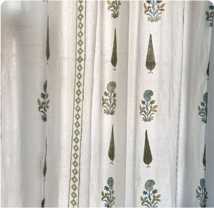 "Natya Parda" - Handblock Print Curtains